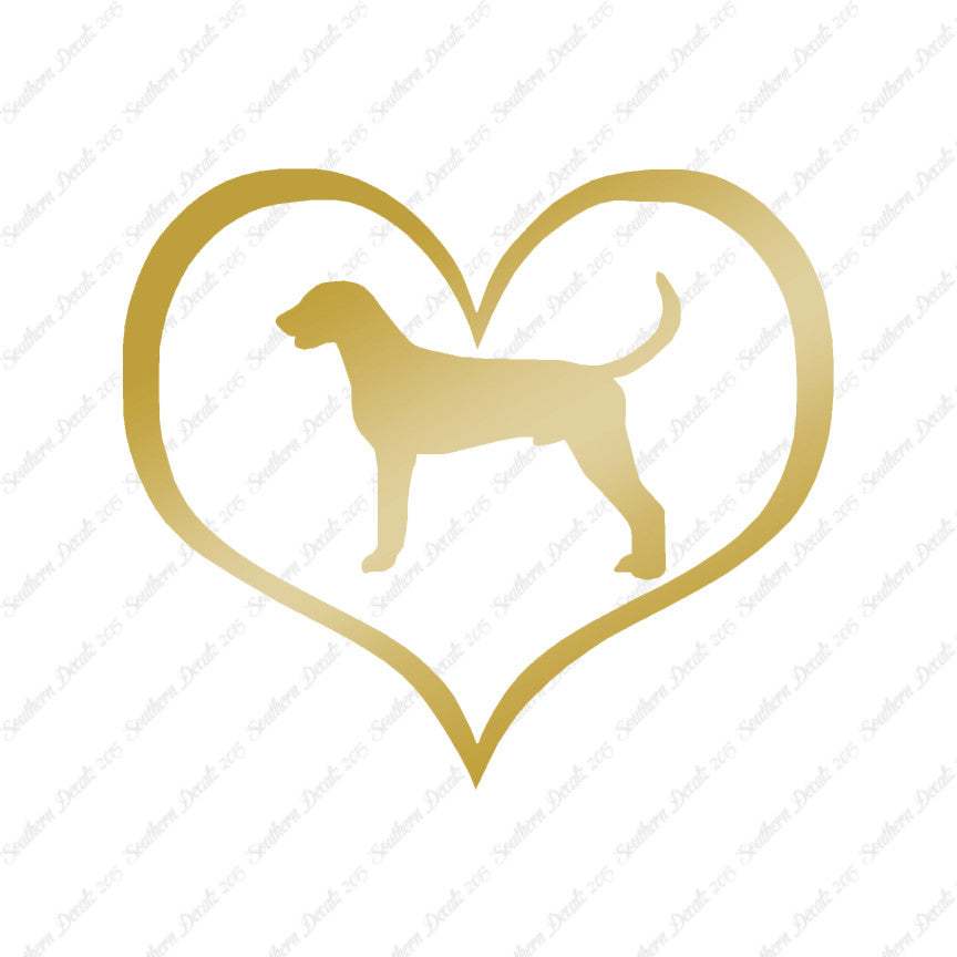 American Fox Hound Dog Heart Love