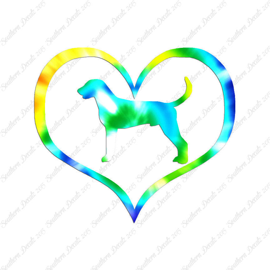 American Fox Hound Dog Heart Love