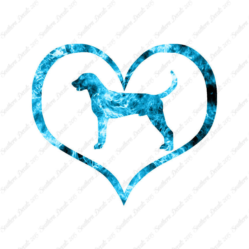 American Fox Hound Dog Heart Love