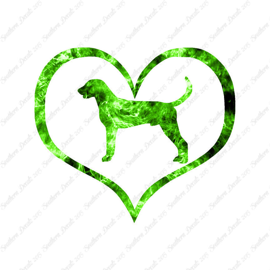 American Fox Hound Dog Heart Love