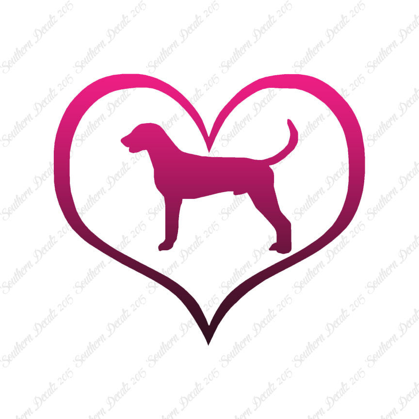 American Fox Hound Dog Heart Love