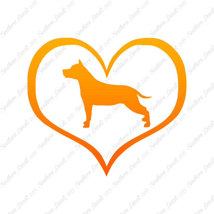 American Staffordshire Terrier Dog Heart