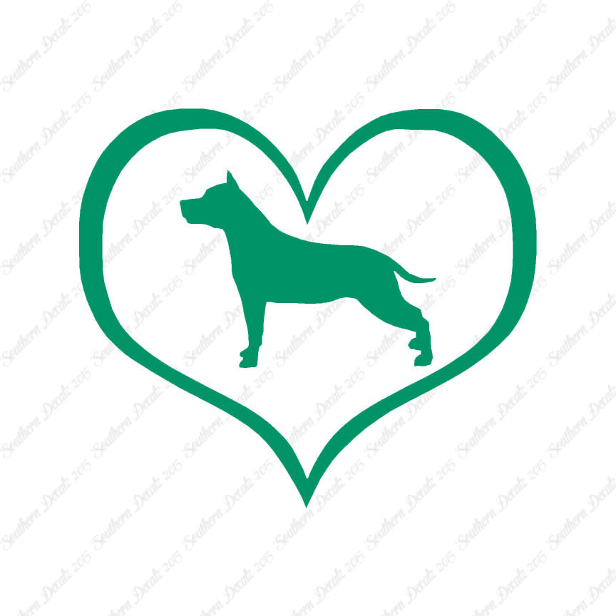 American Staffordshire Terrier Dog Heart