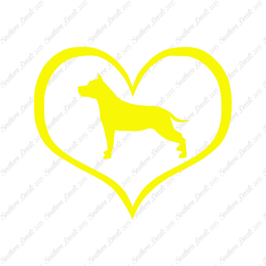 American Staffordshire Terrier Dog Heart