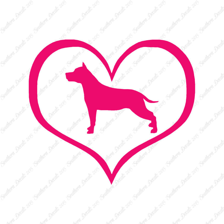 American Staffordshire Terrier Dog Heart