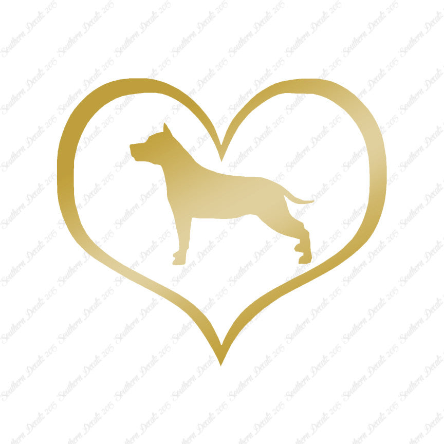 American Staffordshire Terrier Dog Heart