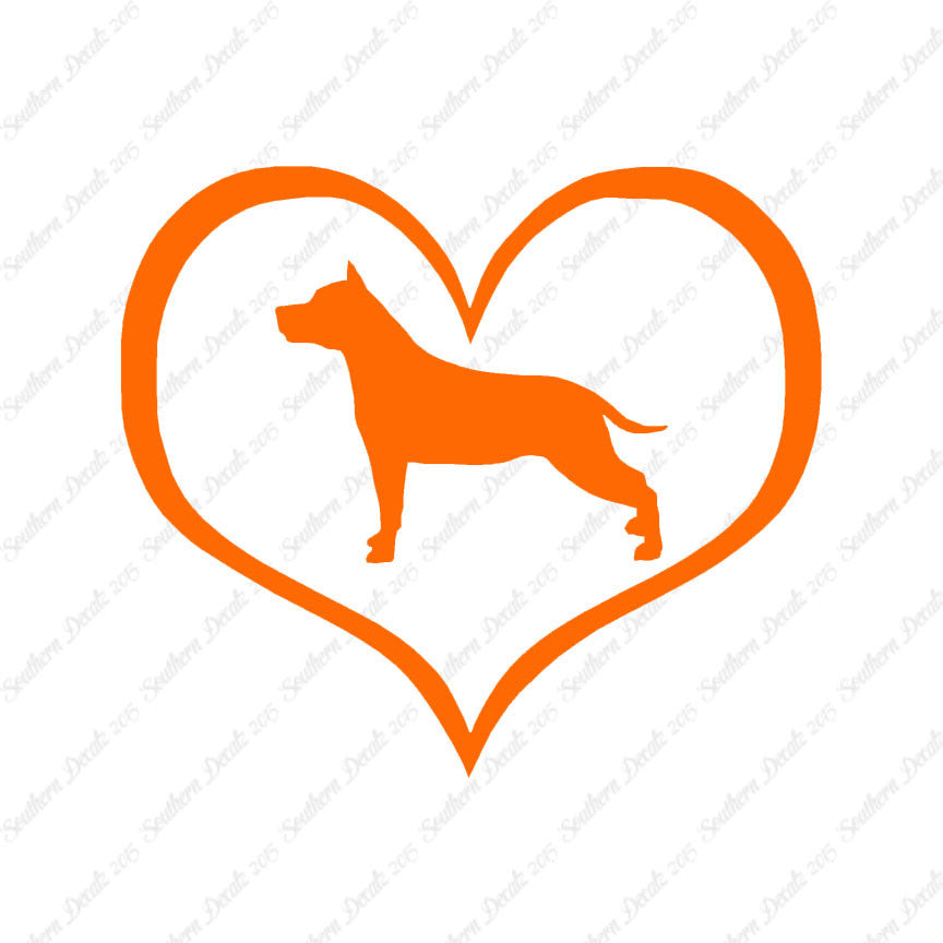 American Staffordshire Terrier Dog Heart