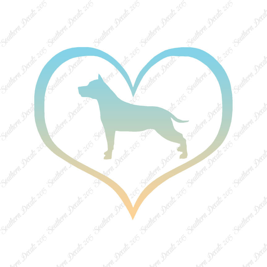 American Staffordshire Terrier Dog Heart