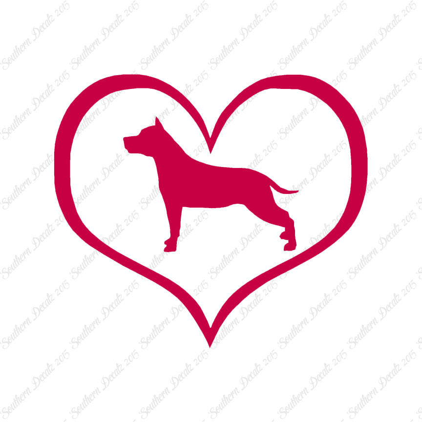 American Staffordshire Terrier Dog Heart