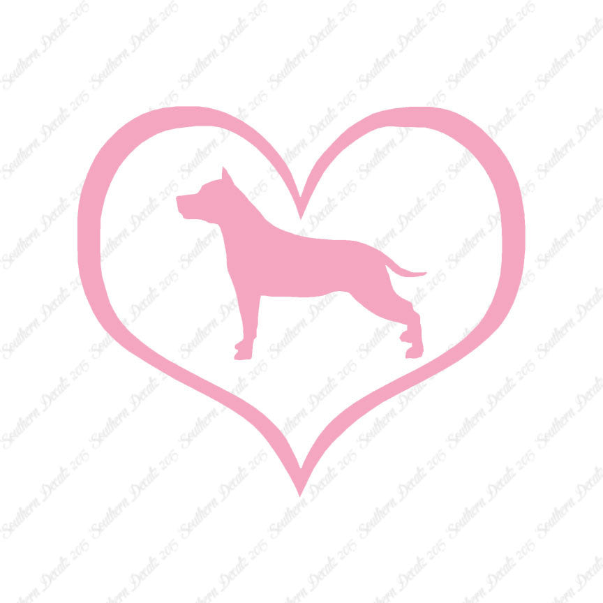 American Staffordshire Terrier Dog Heart