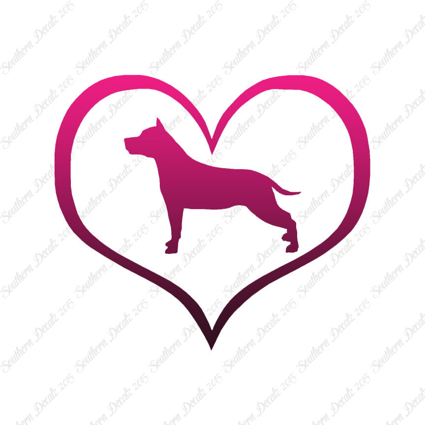 American Staffordshire Terrier Dog Heart