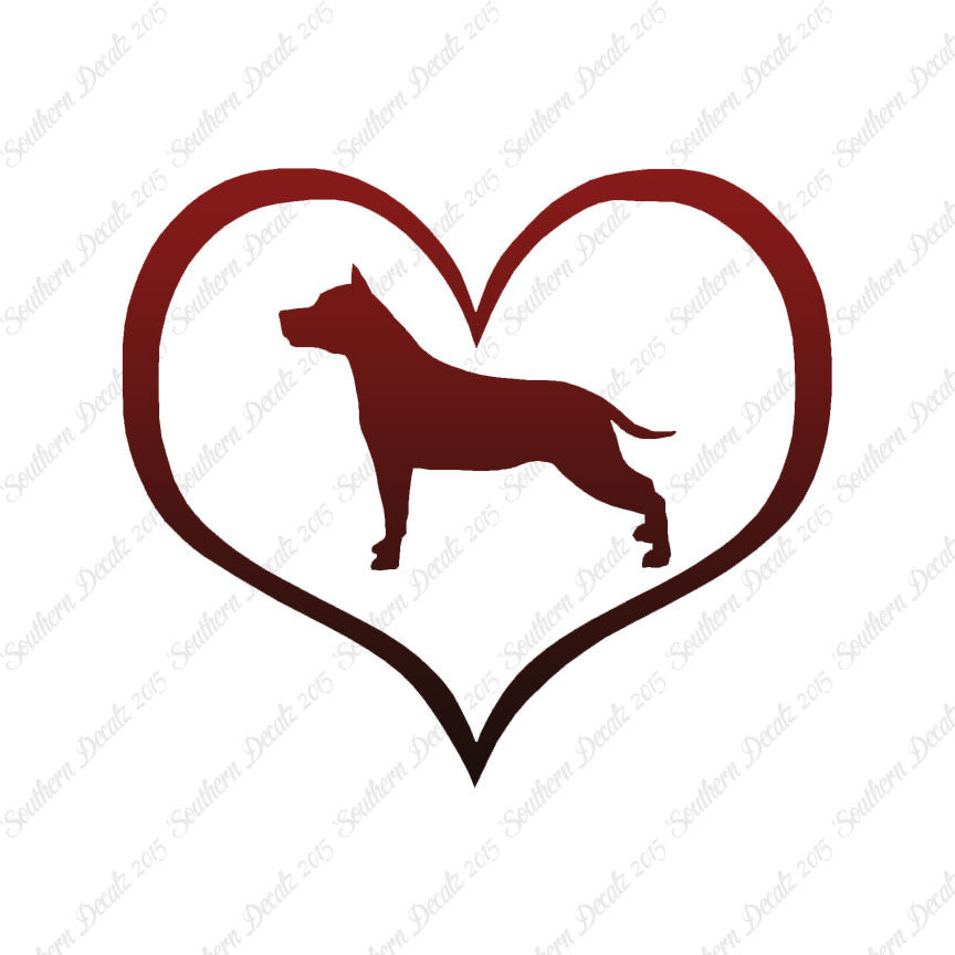 American Staffordshire Terrier Dog Heart