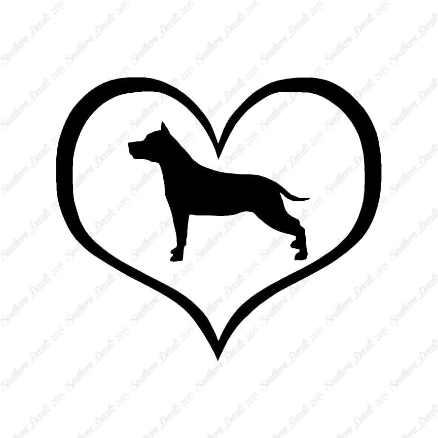 American Staffordshire Terrier Dog Heart