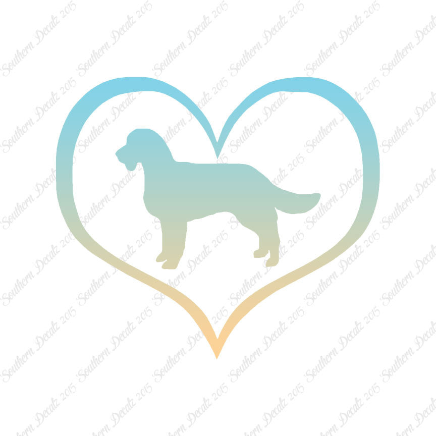 American Water Spaniel Dog Heart Love