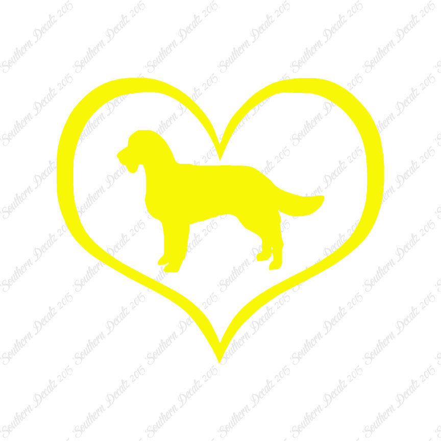 American Water Spaniel Dog Heart Love
