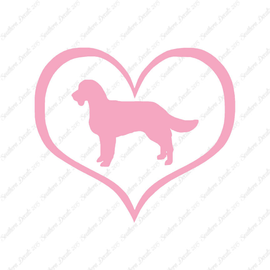 American Water Spaniel Dog Heart Love