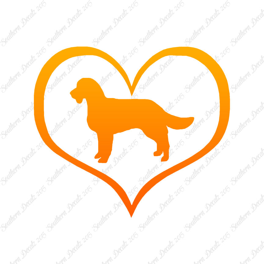 American Water Spaniel Dog Heart Love