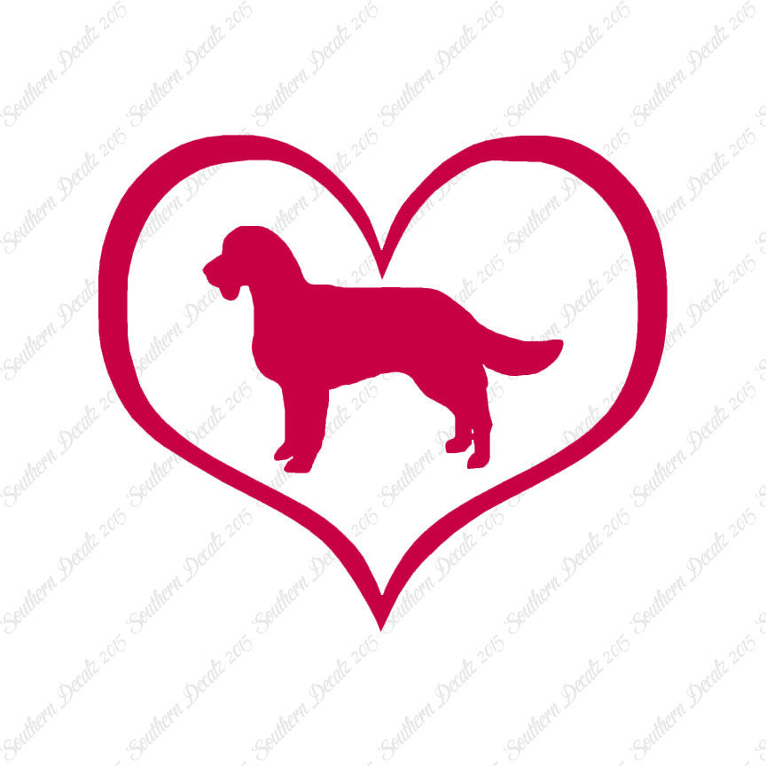 American Water Spaniel Dog Heart Love
