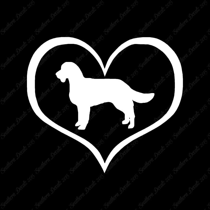 American Water Spaniel Dog Heart Love