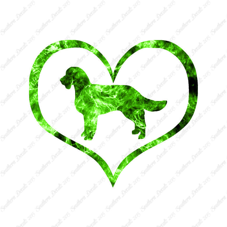 American Water Spaniel Dog Heart Love