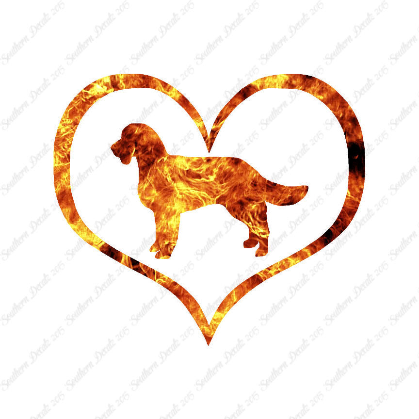 American Water Spaniel Dog Heart Love