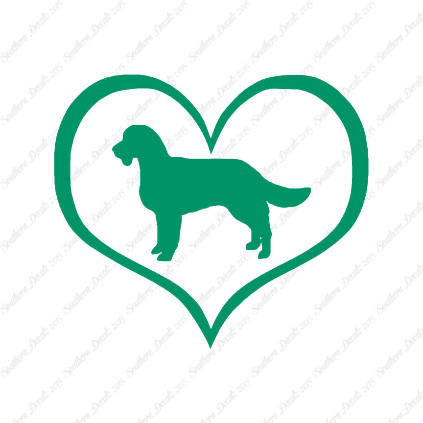 American Water Spaniel Dog Heart Love