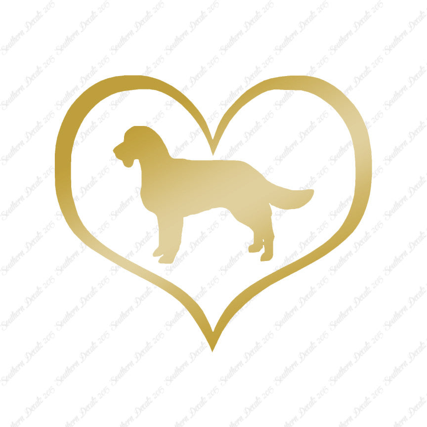 American Water Spaniel Dog Heart Love