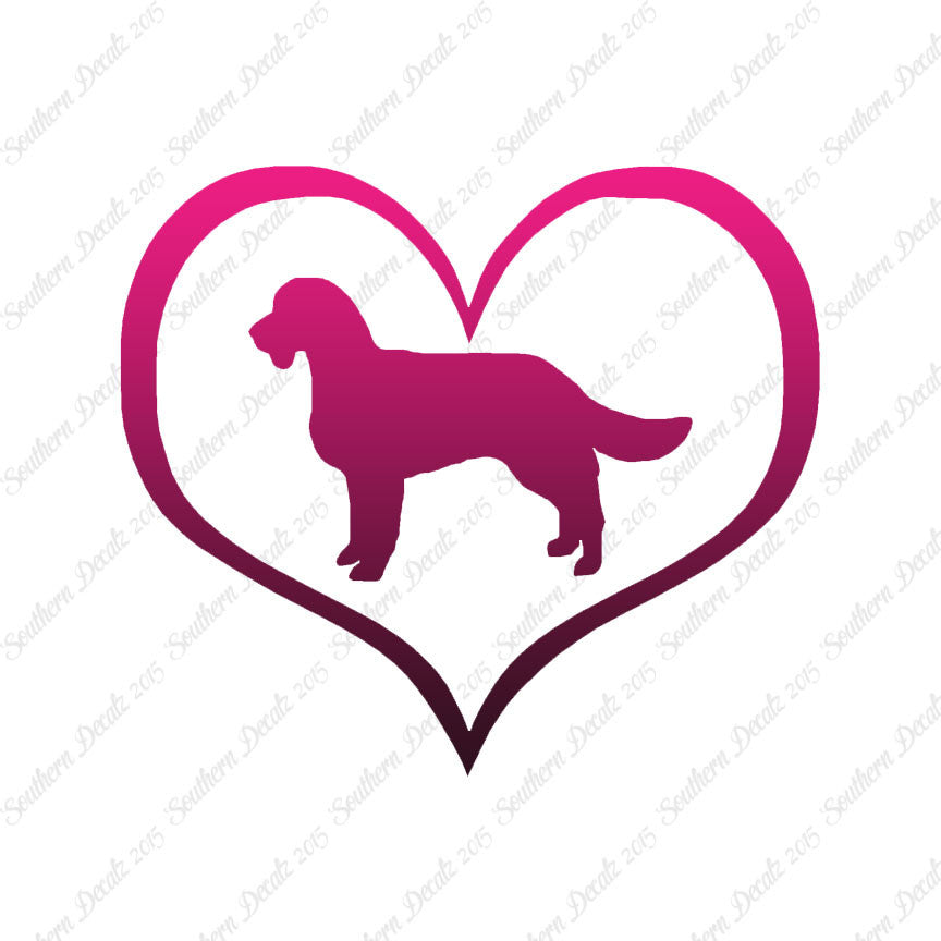 American Water Spaniel Dog Heart Love
