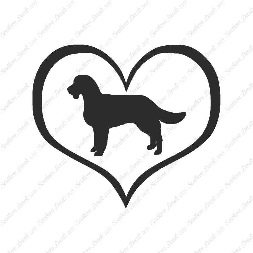 American Water Spaniel Dog Heart Love