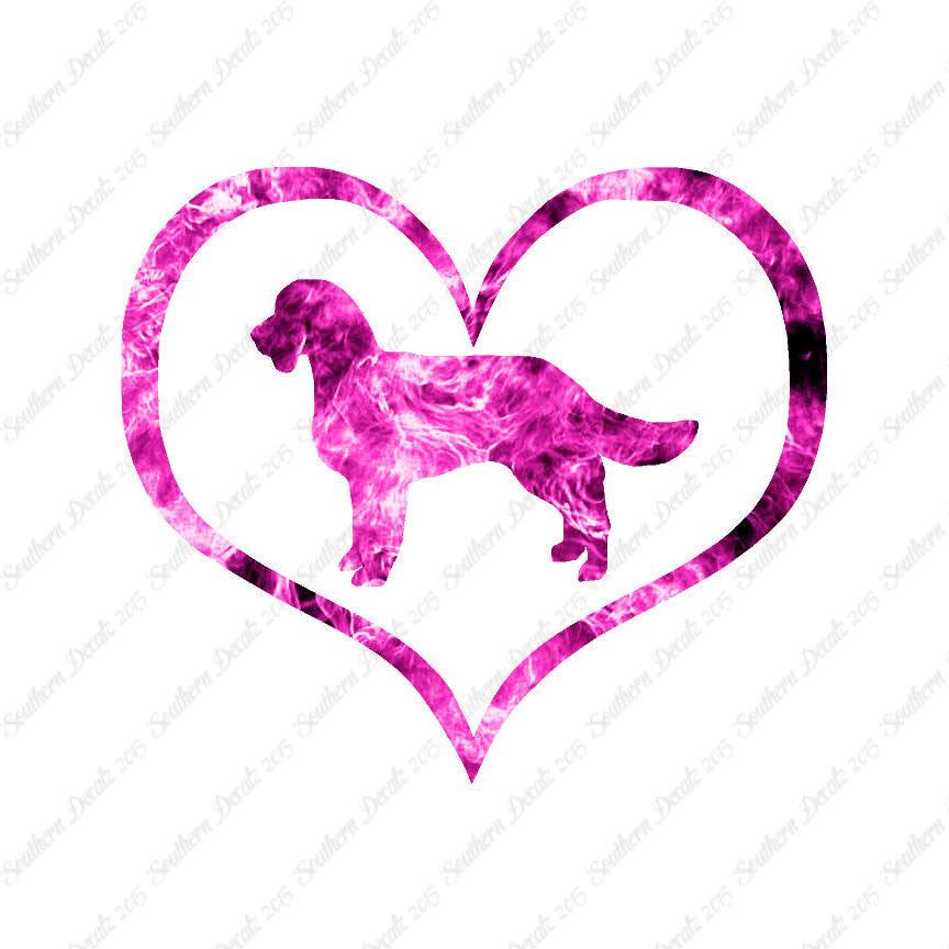 American Water Spaniel Dog Heart Love