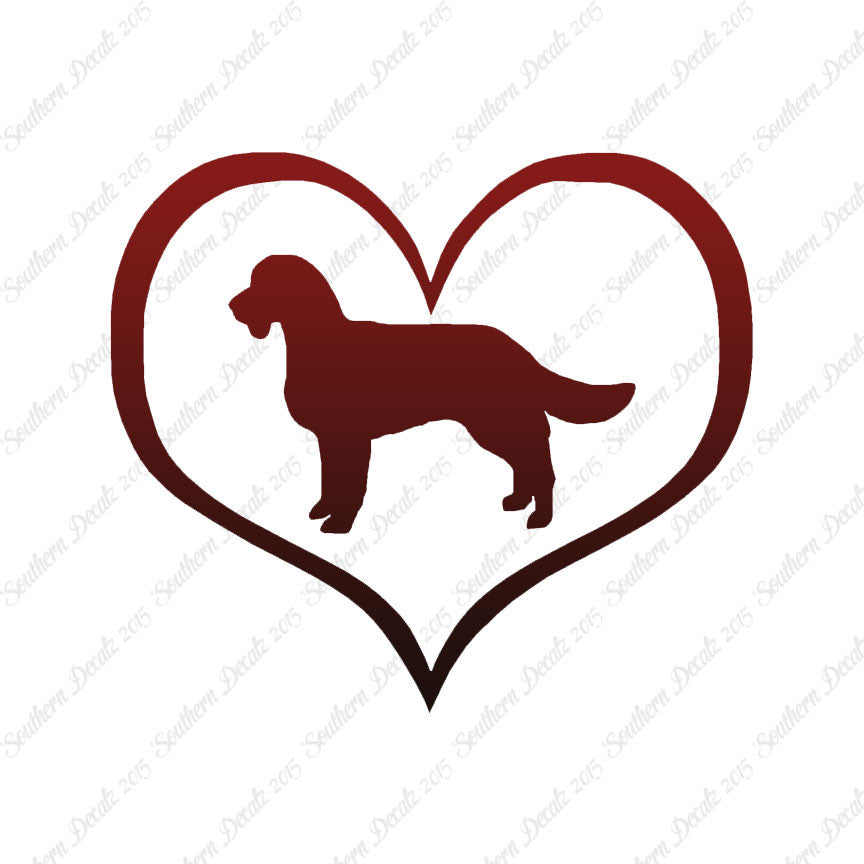 American Water Spaniel Dog Heart Love