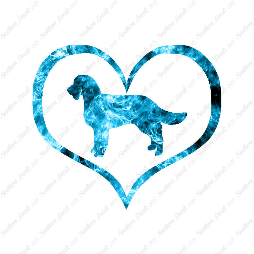 American Water Spaniel Dog Heart Love