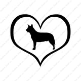 Australian Cattledog Dog Heart Love