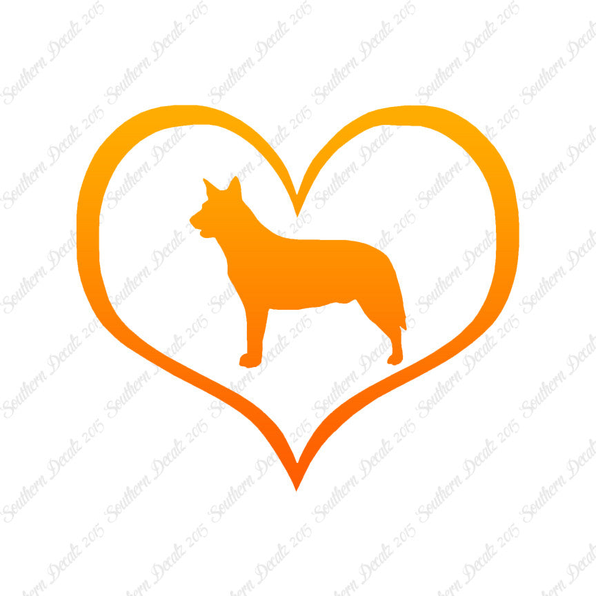Australian Cattledog Dog Heart Love