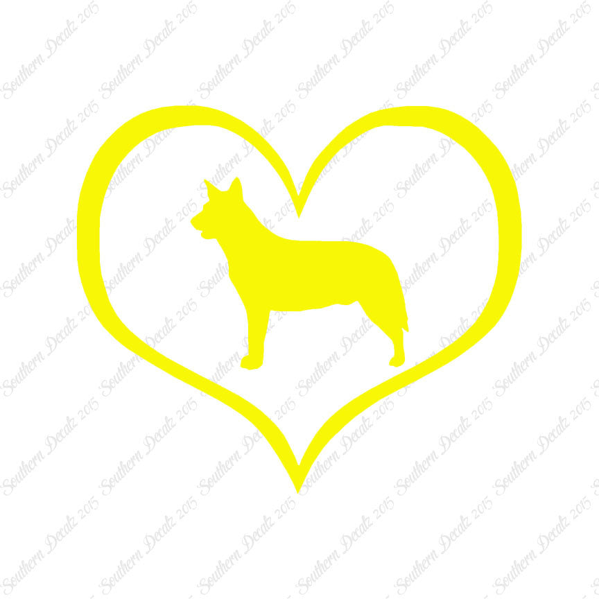 Australian Cattledog Dog Heart Love