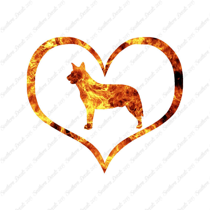 Australian Cattledog Dog Heart Love