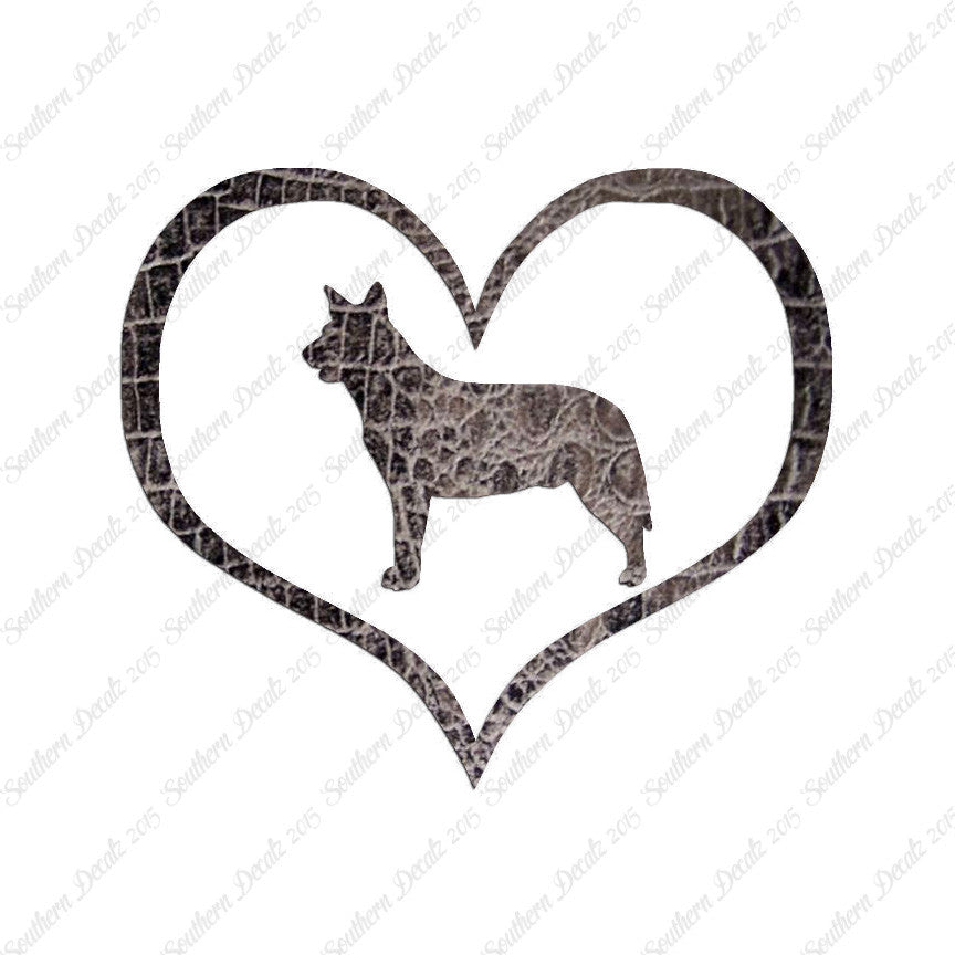 Australian Cattledog Dog Heart Love