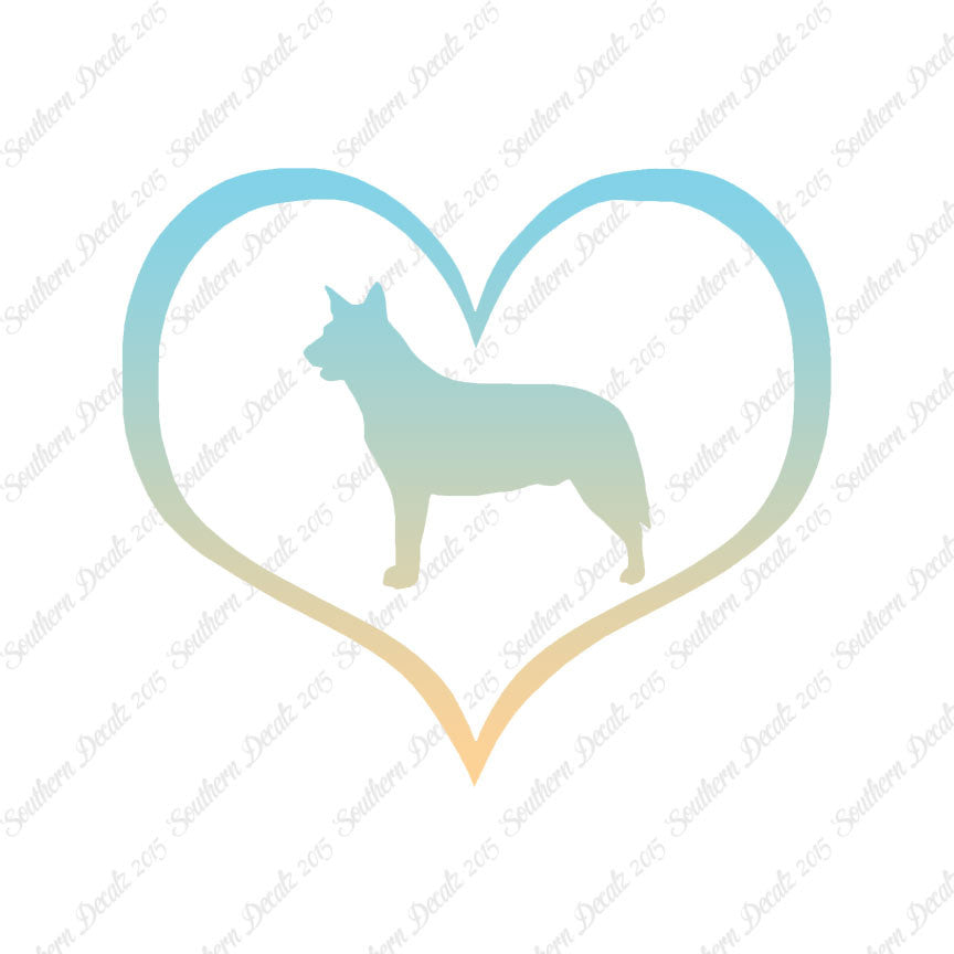 Australian Cattledog Dog Heart Love