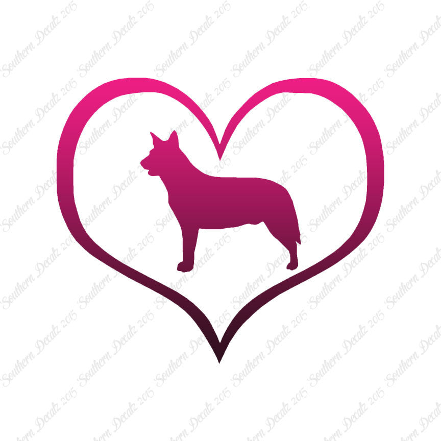 Australian Cattledog Dog Heart Love