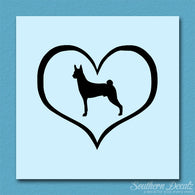Basenji Dog Heart Love