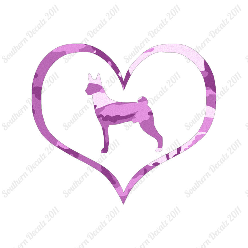 Basenji Dog Heart Love