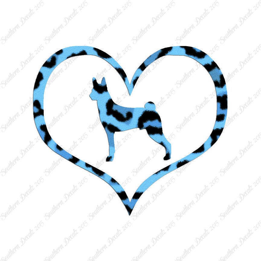 Basenji Dog Heart Love