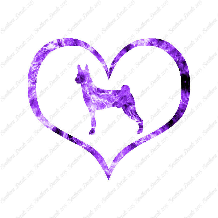 Basenji Dog Heart Love