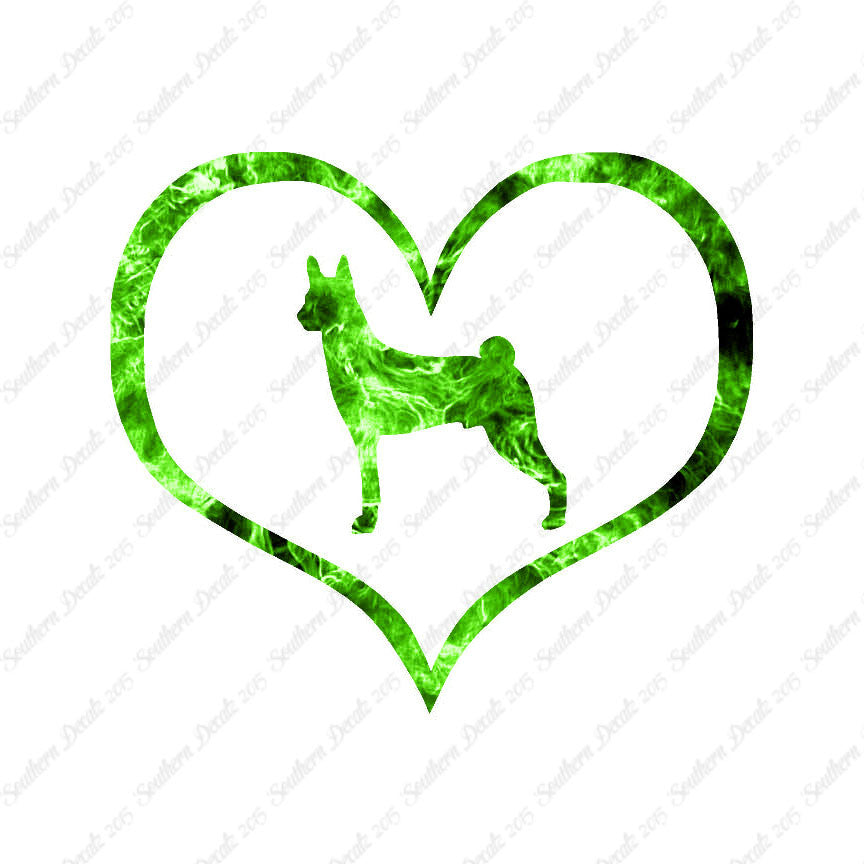 Basenji Dog Heart Love