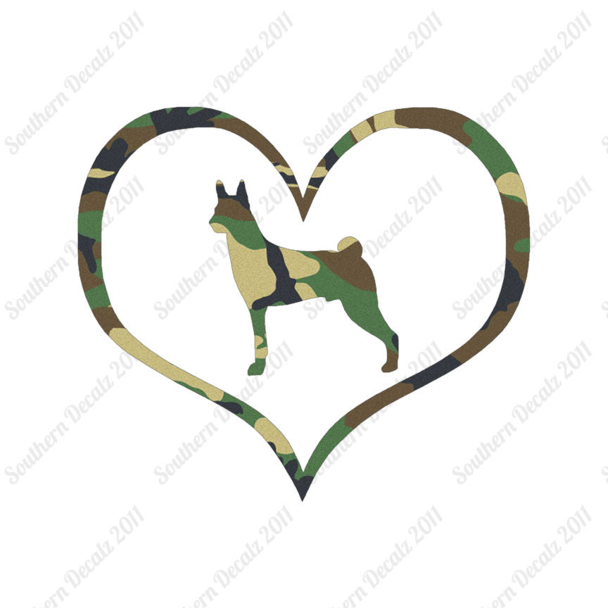 Basenji Dog Heart Love