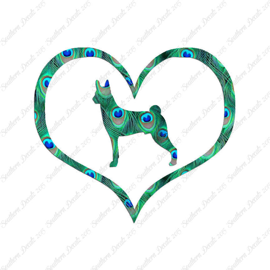 Basenji Dog Heart Love