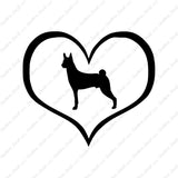 Basenji Dog Heart Love