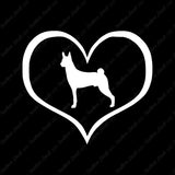 Basenji Dog Heart Love