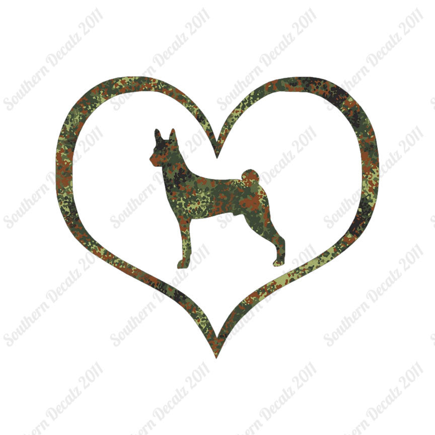 Basenji Dog Heart Love