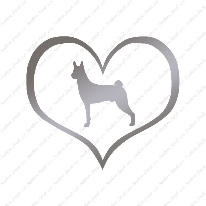 Basenji Dog Heart Love